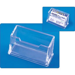 Accesorii birotica Suport plastic pentru 1 set carti de vizita, pentru birou, KEJEA - transparent