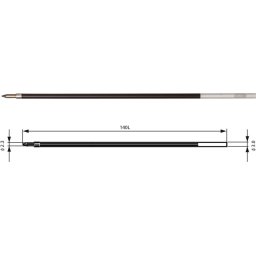 Rezerva PENAC BR140, cerneala Mach, 2 buc/set, 1.6mm, pentru CH6, Soft Glider - albastru
