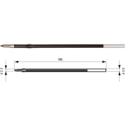 Rezerva PENAC BR98C, 2 buc/set, 0.7mm, pt Sleek Touch, Pepe, RB-085B, CCH-3 - rosu