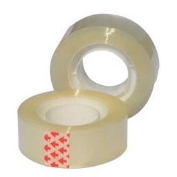 Accesorii birotica Banda adeziva 18mm x 33 m, 40 microni, 8 buc/set, Optima - transparent