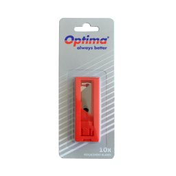 Accesorii birotica Rezerve cutter trapezoidale SK5, 10 buc/tub dispenser, in blister, Optima