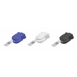 Accesorii birotica Clips plastic pentru ecuson, 10 buc/set, KEJEA - alb