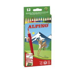 Articole pentru scoala Creioane colorate, cutie carton, 12 culori/set, ALPINO