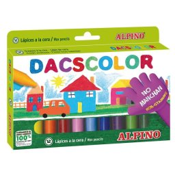 Articole pentru scoala Creioane cerate semi-soft, cutie carton, 12 culori/cutie, ALPINO DacsColor
