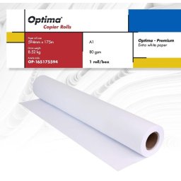Rola copiator A1, 80gr, 594mm x 175m, Optima - Premium