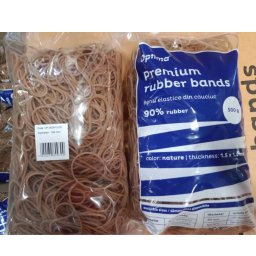Accesorii birotica Elastice pentru bani, 90% cauciuc, 500gr./punga, D100, grosime 1.5mm x 1.5mm, Optima - natural
