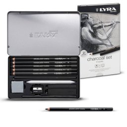 Articole pentru scoala Set creioane charcoal pentru desene si schite, 11 piese/set, LYRA Rembrandt