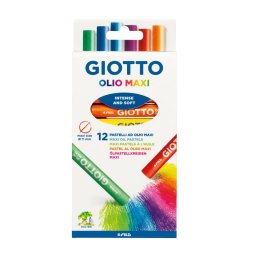 Articole pentru scoala Creioane colorate pe baza de ulei 12buc/set, GIOTTO