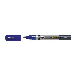 Marker LYRA Graduate Mark All, pe baza de apa, varf 2mm, pentru orice suprafata - bleumarin