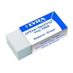 Radiera plastic LYRA Orlow Techno, 42x18x11mm, PVC free - alba