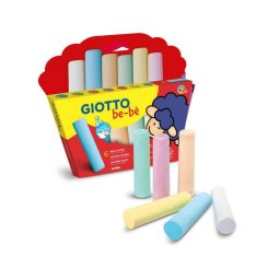 Articole pentru scoala Creta colorata, 6 buc/cutie, testata dermatologic, GIOTTO be-be