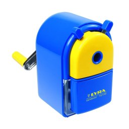 Articole pentru scoala Ascutitoare mecanica, plastic, LYRA - albastru/galben