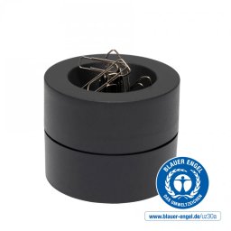 Accesorii birotica Suport pentru agrafe, forma rotunda - D73mm, H60mm, din plastic reciclat, ECO MAUL - negru