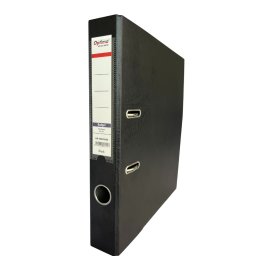 Biblioraft A4, plastifiat PP/paper, margine metalica, 50 mm, Optima Budget - negru