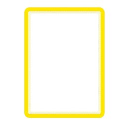 Accesorii birotica Buzunar magnetic pentru documente A4, cu rama color, 2 buc/set, DJOIS - rama galbena