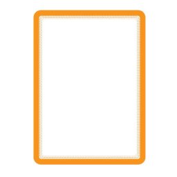 Accesorii birotica Buzunar magnetic pentru documente A4, cu rama color, 2 buc/set, DJOIS - rama portocalie