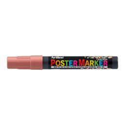Marker pentru poster ARTLINE, corp plastic, varf rotund 2mm - rosu metalizat