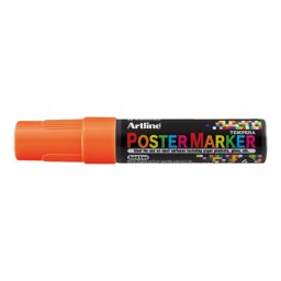Marker pentru poster ARTLINE, corp plastic, varf rotund 6mm - portocaliu fluorescent