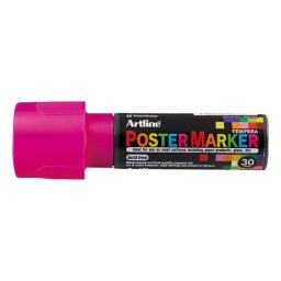 Marker pentru poster ARTLINE, corp plastic, varf tesit 30mm - roz fluorescent