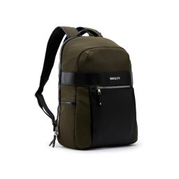 Penar Rucsac BESTLIFE Alya, 43x30x15cm, copartiment tableta si laptop 14.1 inch, maro/negru