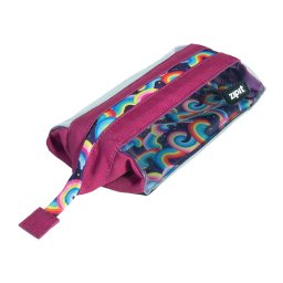 Penar Penar cu fermoar ZIPIT Lenny Clear 2 Sides - Fucsia and Rainbows