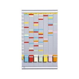 Planner saptamanal cu T-cards, cu 35 de slot-uri, complet, DJOIS - gri deschis