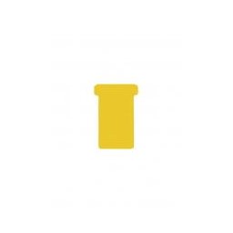 DJOIS T-cards, din hartie, 100buc/set, format 2 - (85 x 48mm, top 60mm) - galben