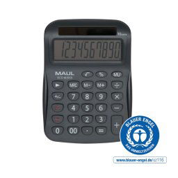 Calculator de birou Calculator de birou Maul ECO MJ555, 8 digits, realizat din plastic reciclat, incarcare solara- gri