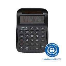Calculator de birou Calculator de birou Maul ECO MJ555, 8 digits, realizat din plastic reciclat, incarcare solara-negru
