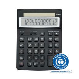 Calculator de birou Calculator de birou Maul ECO950, 12 digits, realizat din plastic reciclat, incarcare solara- negru