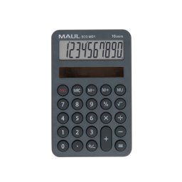 Calculator de birou Calculator de buzunar Maul ECO MD1, 10 digits, realizat din plastic reciclat, incarcare solara- gri