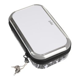 Penar Penar cu fermoar ZIPIT & LOCK Tin - White Board Grey