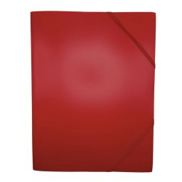 Accesorii birotica Mapa plastic cu elastic pe colturi, 400 microni, Optima - rosu