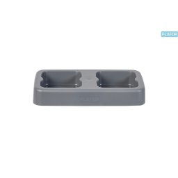 Accesorii birotica Suport plastic pentru 2 cosuri reciclare selectiva (2 x 53L), 69 x 33 x h7.5cm, PLAFOR Fit