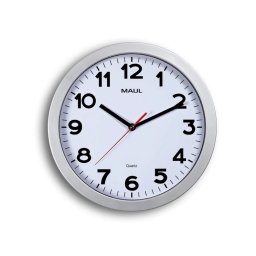Ceas de perete, D-30 cm, cifre arabe, cadran alb, MAUL Step - rama plastic argintie
