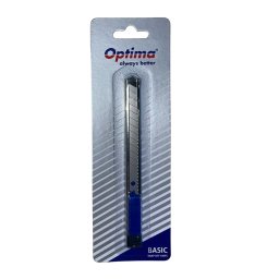 Accesorii birotica Cutter Optima Basic, lama trapezoidala SK5, aluminiu