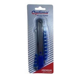 Accesorii birotica Cutter Optima Premium, lama 18mm SK5, sina metalica, aluminiu cu rubber grip