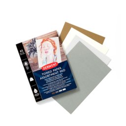 Articole pentru scoala Bloc de desen Derwent Professional, A5, 20 coli, 120g, pentru schite si desen, 4 culori deschise