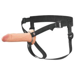 X-TENSION Elite - dildo cu curea gol pe dinăuntru (ten natural)