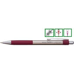 Creion mecanic metalic PENAC Pepe, rubber grip, 0.5mm, varf metalic - accesorii bordeaux