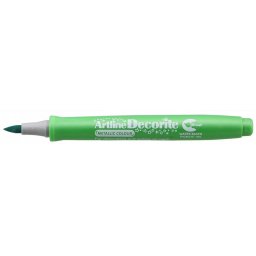 Marker ARTLINE Decorite, varf flexibil (tip pensula) - verde metalizat