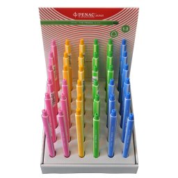 Display creioane mecanice PENAC The Pencil, rubber grip, 1.3mm, 36 buc/display -culori corp asortate