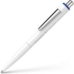 Pix SCHNEIDER K3 Bio, clema metalica, corpa alb, plastic bio, amprenta neutra CO2 - scriere albastr