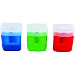 Ascutitoare plastic simpla cu container plastic Artiglio - culori asortate