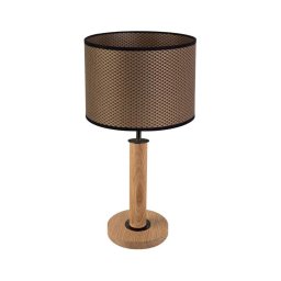 Spot-Light 7017400711551 - Lampă de masă BENITA, 1xE27/60W/230V, stejar