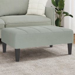 Taburet, gri deschis, 77x55x31 cm, catifea GartenMobel Dekor