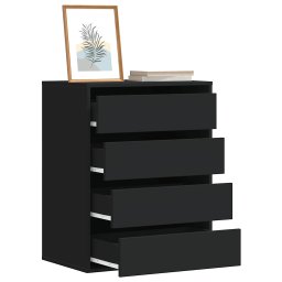 Dulap colt cu sertare negru 60x41x76 cm lemn prelucrat GartenMobel Dekor