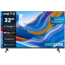 Televizor Metz LED 32MTE6000 80cm 32inch Smart Google TV HD Ready Class E Model 2024 Negru