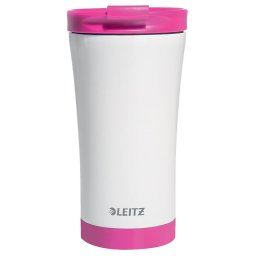 Accesorii birotica Cana pentru birou Leitz WOW, otel inoxidabil, 380 ml, roz