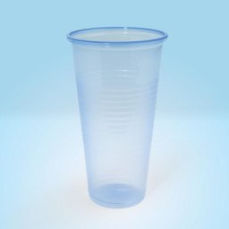Accesorii birotica Pahare din plastic, 200ml, 100buc/set, termice - bauturi calde, Office Products - albastru transpare